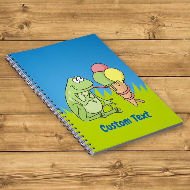 Caderno Espiral Sapo com o notebook Icecream (Criador carregado)