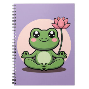 Caderno Espiral Sapo de Ioga com Lótus