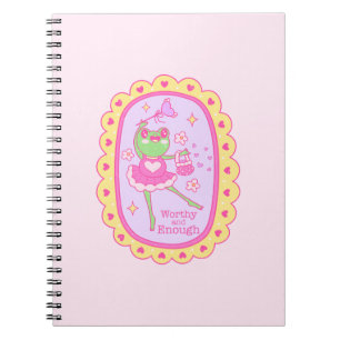 Caderno Espiral Sapo de Jolly bonito - Digno e Suficiente