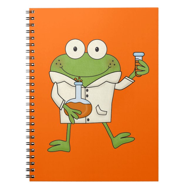 Caderno Espiral Sapo de laboratório (Frente)