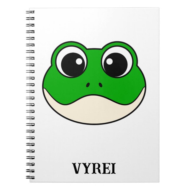 Caderno Espiral Sapo de sorriso bonito (Frente)