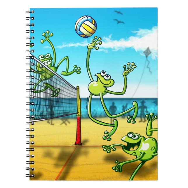 Caderno Espiral Sapo do voleibol (Frente)