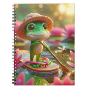 Caderno Espiral Sapo em uma oscilação de Sacudir em um poço