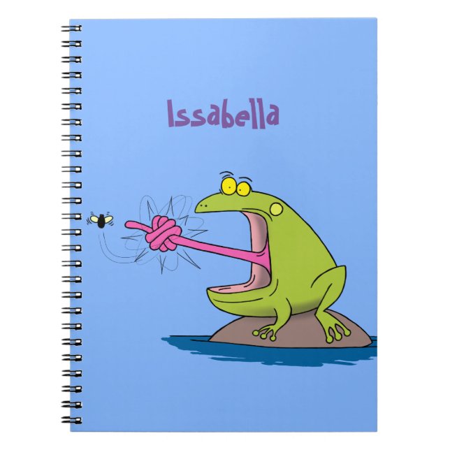 Caderno Espiral Sapo engraçado e desenho animado (Frente)