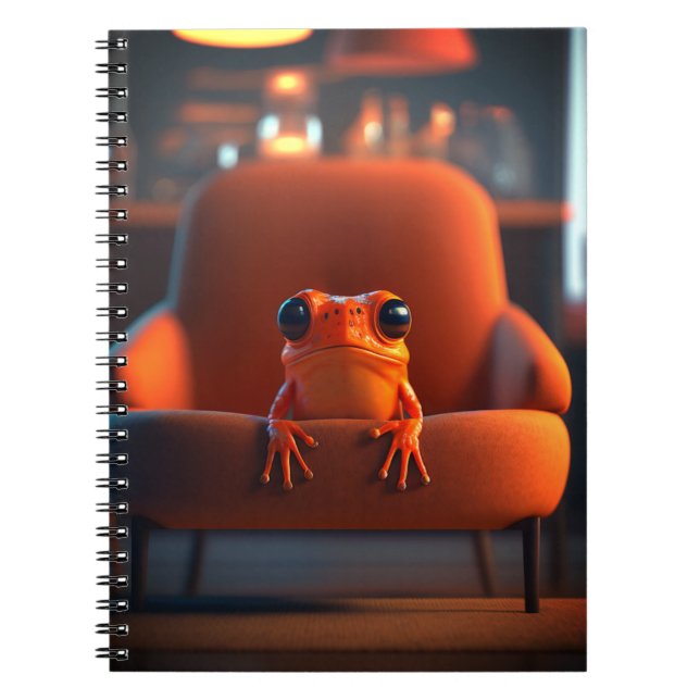 Caderno Espiral Sapo Laranja (Frente)