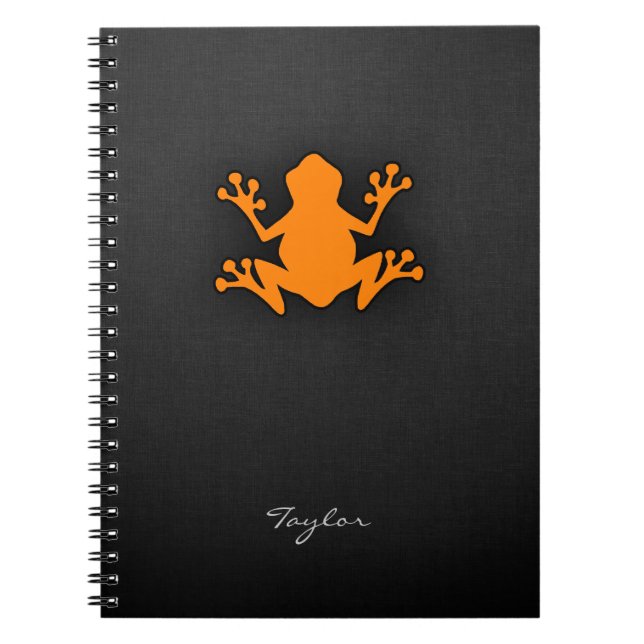 Caderno Espiral Sapo Laranja (Frente)