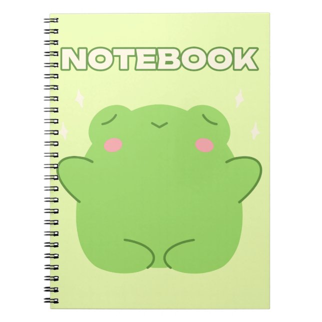 Caderno Espiral Sapo Notebook Kawaii (Frente)