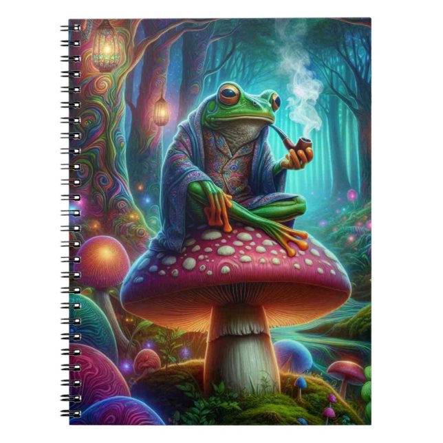 Caderno Espiral Sapo Pensativo  (Frente)