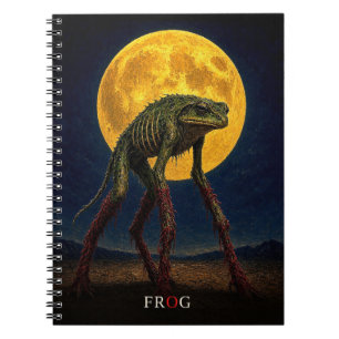 Caderno Espiral Sapo Pernas Brilhantes gótico Surrealista