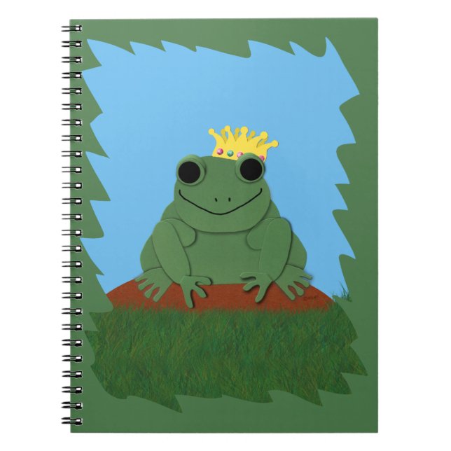 Caderno Espiral Sapo primo com coroa (Frente)