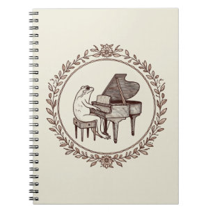 Caderno Espiral Sapo Tocando Piano