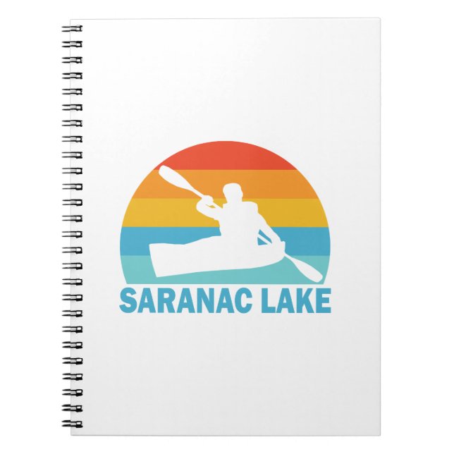 Caderno Espiral Saranac Lake New York Kayak (Frente)