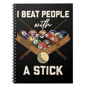 Caderno Espiral Sarcástico Billiard 8 Ball Humor Piscina