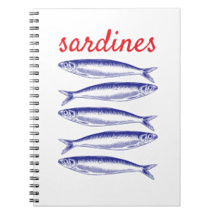 Caderno Espiral Sardinhas