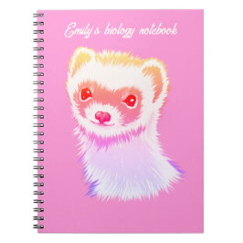 Caderno Espiral Sassy Ferret Em Biologia De Cores Arco-Íris