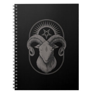 Caderno Espiral Satã do Pentagrama Oculto Satânico do Pentagram