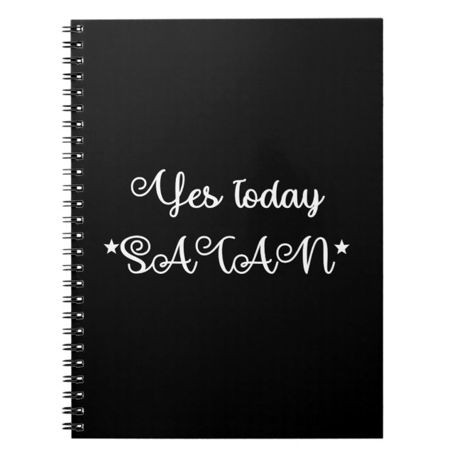 Caderno Espiral Satã Sim Hoje (Frente)