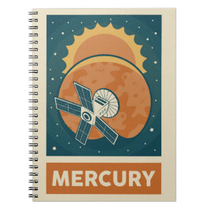 Caderno Espiral Satélite Mercury Retro Galaxy