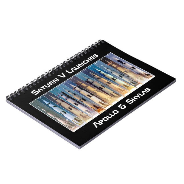 Caderno Espiral Saturn V Moon Rocket Launts (Lâmpada Saturno V) (Left Side)