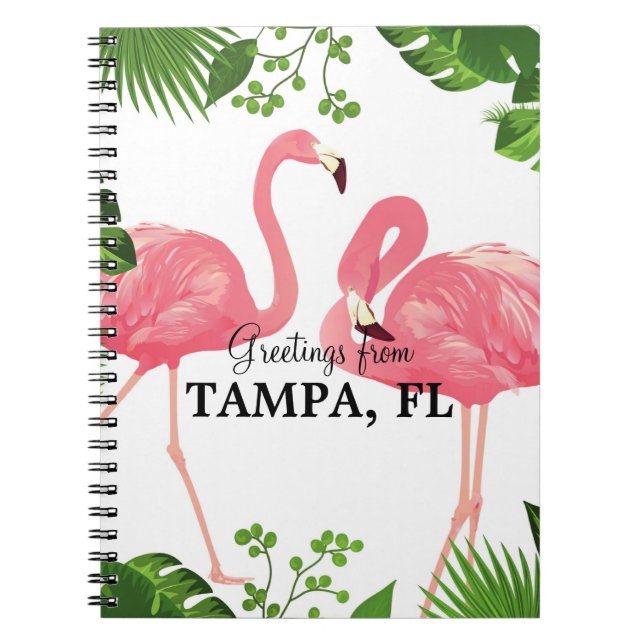 Caderno Espiral Saudações de Tampa, FL (Frente)