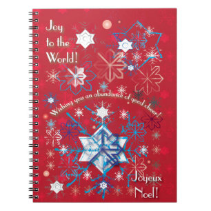 Caderno Espiral Saudações Snowflake I