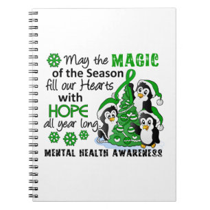 Caderno Espiral Saúde mental dos pinguins do Natal