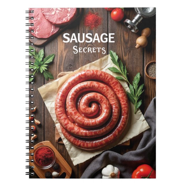 Caderno Espiral Sausage Making Recipes (Frente)