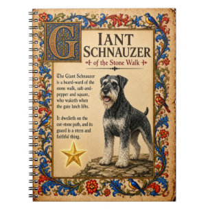 Caderno Espiral Schnauzer Gigante, Arte Medieval de Bestiário