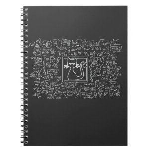 Caderno Espiral Schrodingers Cat Box Engraçados Ciência Nerd Fí