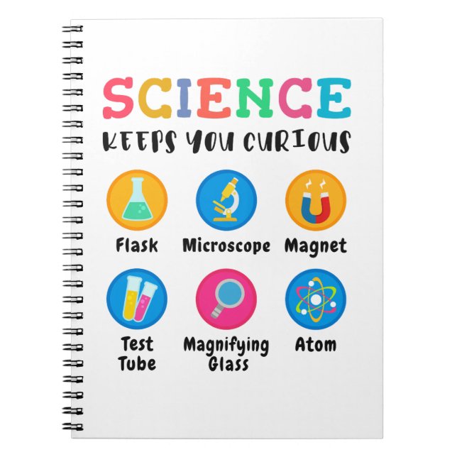 Caderno Espiral Science keeps you curious (Frente)
