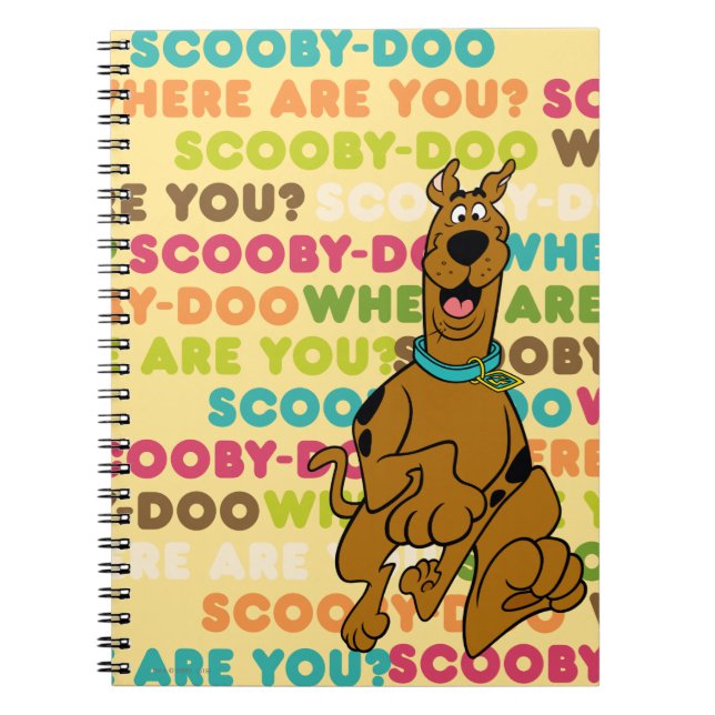 Caderno Espiral Scooby-Doo Correndo "Onde Você Está?" (Frente)