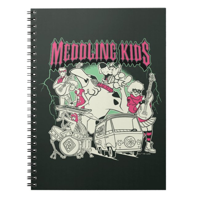 Caderno Espiral Scooby-Doo e Gang Meddling Kids Punk Banda (Frente)