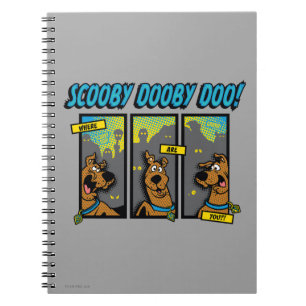 Caderno Espiral Scooby-Doo onde está você os painéis cómicos