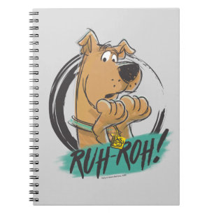 Caderno Espiral Scooby-Doo "Ruh Roh!" Esboço do marcador