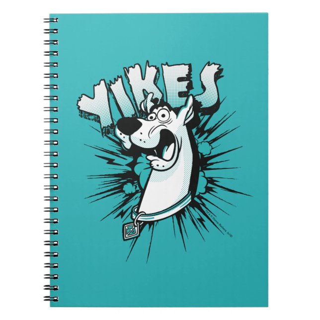 Caderno Espiral Scooby-Doo "Yikes!" Gráfico de Meio-Tom (Frente)