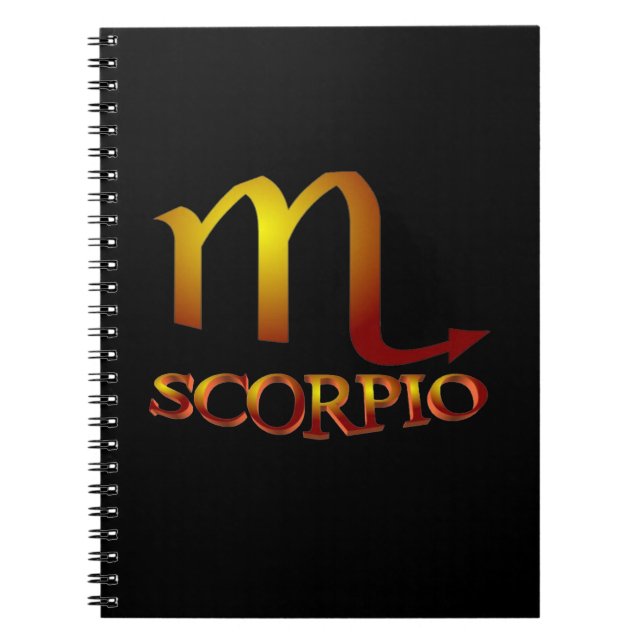 Caderno Espiral Scorpio Star Dourada (Frente)