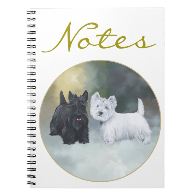 Caderno Espiral Scottie Westie Inverno (Frente)