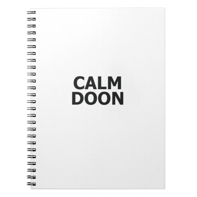 Caderno Espiral Scottish Accent Scotland A Dizer Calm Doon (Frente)