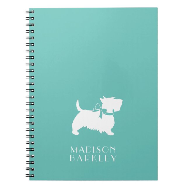 Caderno Espiral Scottish Terrier Scotty Dog Puppy Scottie Nobook (Frente)