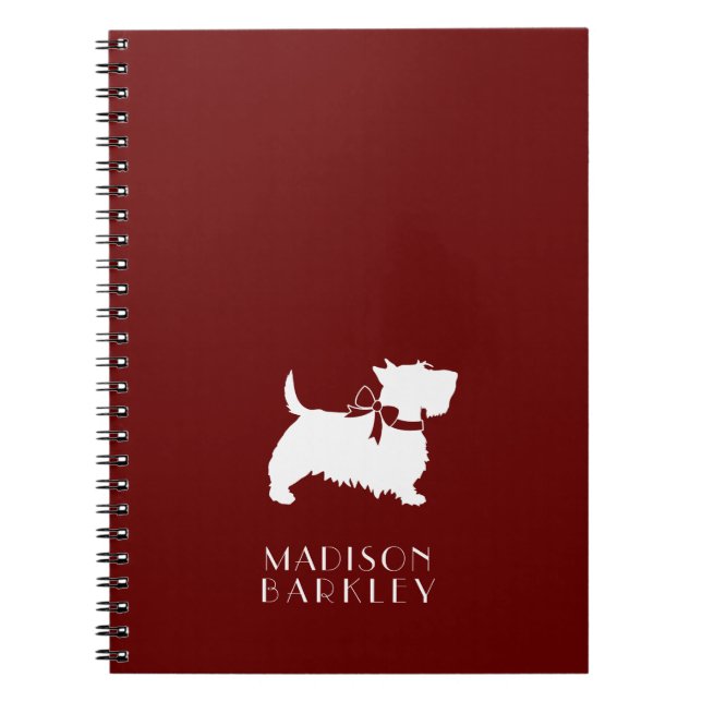 Caderno Espiral Scottish Terrier Scotty Dog Puppy Scottie Nobook (Frente)
