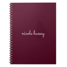 Script Burgundy | Na moda Monograma Moderno