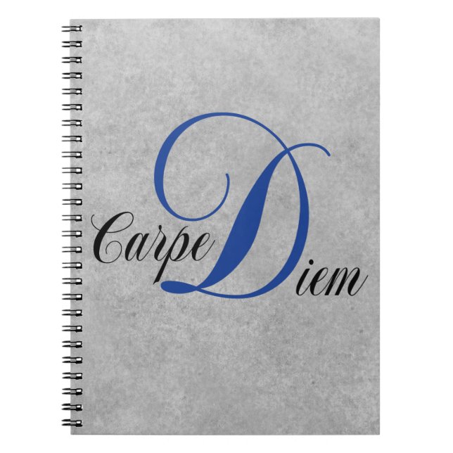 Caderno Espiral Script de Fluxo de Diem Carpe (Frente)