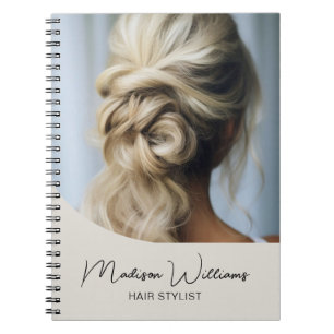 Caderno Espiral Script de Fotografia Personalizada do Salon Stylis
