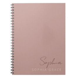 Caderno Espiral Script Moderno Personalizado Manuscrito Rosa Empoe