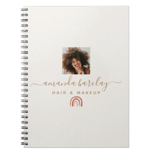 Caderno Espiral Script Moderno Simples Tendência Arco-íris