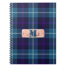 Script Monograma Rosa Cor-de-rosa Tartan Xadrez Az