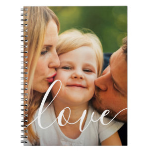 Caderno Espiral Script Photo Love