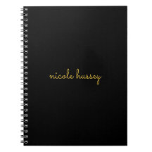 Script Preto e Dourado | Monograma Moderno Elegant