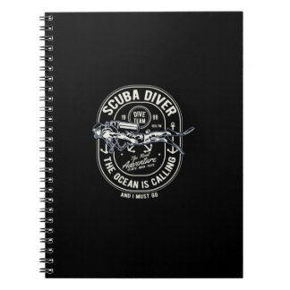 Caderno Espiral Scuba Diver Que O Oceano Está Chamando Deve Fazer 
