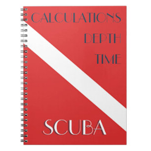CADERNO ESPIRAL SCUBA DIVING LOG BOOK , DIVERTE CÁLCULOS DE PROFU
